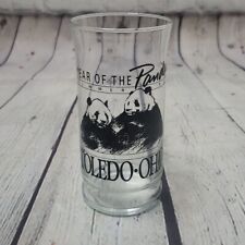 Vintage  80s Toledo Zoo Pandas Drinking Glass picture