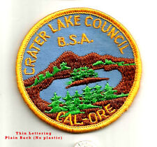 -Vintage CRATER LAKE COUNCIL-Round Mint 1970's ver. CALIFORNIA Boy Scout CAL-ORE picture