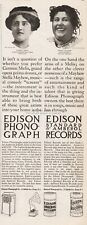 1910 Stella Mayhew Carmen Melis Edison Amberol 4 min Phonograph Record Photo Ad picture