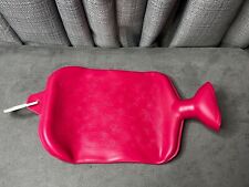 VTG Rubber Hot Water Bottle Heating Pad Pink Plastic Stopper Hook picture