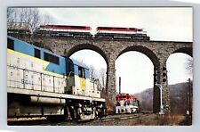 Lanesboro PA-Pennsylvania, Starrucca Viaduct, Trains, Vintage Postcard picture