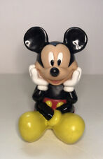 Mickey Mouse Vtg Piggy Bank Hard Rubber 5.5” picture