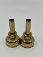 Hans Agne Jakobsson  Mid Century Modern Brass Mini Candle Holders Set of 2 picture