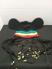 Walt Disney World Mickey Mouse Jamaican Ears Rasta With Dread Locks Reggae Hat picture