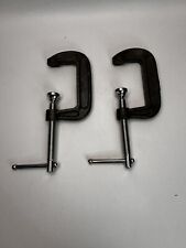 2-pc Heavy Duty “C” Clamp Set | Vintage | NICE Condition | Industrial picture
