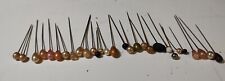 Vintage Hat and Hair Pins 1.5 in Through 2.5 in Mixed Lot of 30 picture