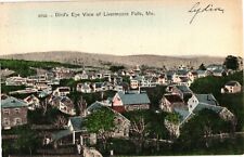 Bird's Eye View of Livermore Falls ME Undivided Postcard c1907 picture