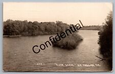 Real Photo RP River Scene At St. Ansgar IA Mitchell County Iowa RPPC M59 picture