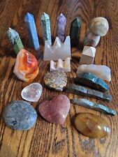 Gorgeous Crystal Lot Mixed Items - Towers, Flame, Palm Stones, Hearts, Mountains picture