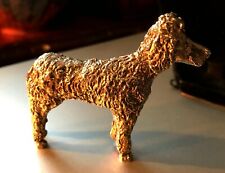 Vintage small cast silver metal small dog figurine ornament picture