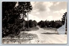 c1940s RPPC Classic Cars On Dirt Road By Otsego Lake GAYLORD MI VINTAGE Postcard picture