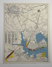 Boston and Maine Railroad Map Portland Maine Color 8.5 X 11 Great Condition ME picture