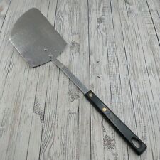 Vintage Angled Solid Spatula Rounded Edge Flipper Black Handle Turner USA FLAW picture
