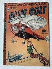Blue Bolt Vol. 8 4  Sept 1947 - Golden Age Novelty  Comic Harmon Cover F/ VF- picture