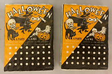 PAIR OF 1970'S VINTAGE Halloween Styrofoam Punch Board / Card  Party Game picture