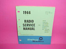 1966 DELCO AM AM-FM STEREO MULTIPLEX RADIO REVERBERATION SERVICE MANUAL BOOK picture