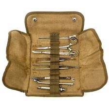 WWI or WWII Surgery Kit Canvas Tools First Aid Medic Pocket Case Military M24 picture