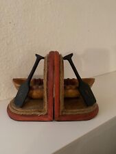 Vintage Heavy Canoe Bookends picture