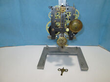 WATERBURY TIME AND STRIKE MANTEL CLOCK MOVEMENT COMPLETE WITH PENDULUM BOB & KEY picture
