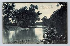 Indianapolis IN-Indiana, Scene On White River, Antique, Vintage Postcard picture