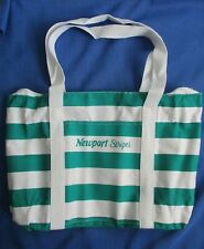 NEW Vintage Newport Stripes Tote Beach Gym Bag Cigarettes 1980s Canvas No Box picture