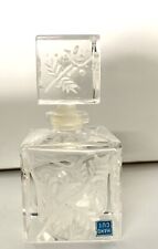 Vintage Clear Cut Glass Crystal Perfume Bottle   Handmade With Sticker picture