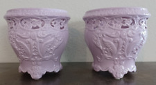 2 Style Trend Studios Light Purple Embossed Planter Bowls 5.3