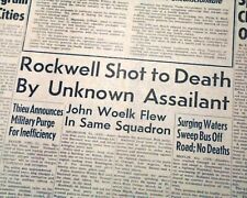 GEORGE LINCOLN ROCKWELL American Nazi Party Neo Nazism Killed 1967 old Newspaper picture