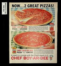 1963 Chef Boy-Ar-Dee Pizza Cheese Vintage Print Ad 016204 picture
