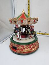 Holiday Time Christmas Village Town Victorian Carousel Carnival Ride 2014 picture