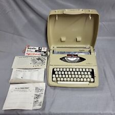 Royal Royalite Typewriter In Beige/tan 1960’s W Manuals And Extra Paperwork picture