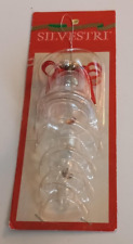 Vintage Silvestri 5 Tier Nesting Bell Christmas Tree Ornament Clear  Glass picture