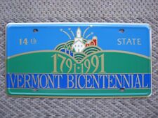 1991 Vermont Bicentennial front license plate 1791-1991 picture