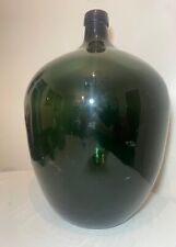 HUGE rare antique 1800's hand blown green glass demijohn carboy wine bottle jar picture