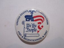 1987 United States Constitution Bicentennial 1776-1987 Button 1.75