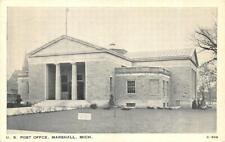 MARSHALL, MI Michigan   POST OFFICE   Calhoun County  1953 B&W Postcard picture