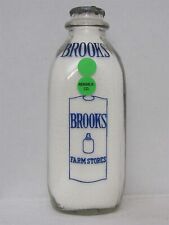 SSPQ Milk Bottle Brooks Dairy Farm Stores Troy NY RENSSELAER COUNTY  picture