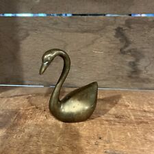 Vintage Small Brass Swan Paperweight picture