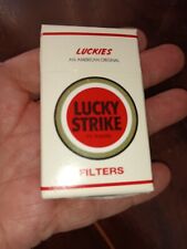 Vintage Lucky Strike Match Book Looks Like Cigarette Pack 36 Wood Matches picture