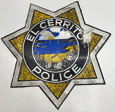 Original Vintage EL CERRITO POLICE (Cut From Door) Sign 17’ California Bay Area picture