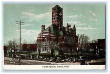 1910 Court Square, Bryan Ohio OH Montgomery MI Posted Antique Postcard picture