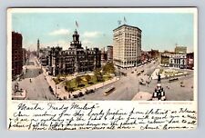 Detroit MI-Michigan, Aerial City Hall And Campus Martius Vintage c1905 Postcard picture