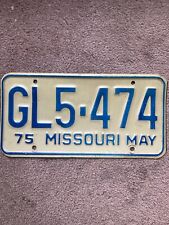 1975 Missouri License Plate - GL5 474 -  Very Nice picture