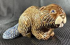 DeRosa Collections Montevideo Rinconada Beaver / Gold Limb Figurine Hand Craft picture