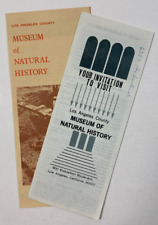 2 Vintage Los Angeles County Museum Of Natural History Travel Brochures picture
