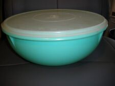 Vintage Tuppperware Fix-n-Mix Green Bowl with White Lid 26 cup picture