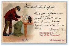 1906 Burglar, Rusticating In The Vale of the Shenandoah Strasburg VA Postcard picture