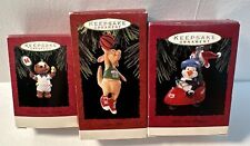 3 Vintage 1993 Hallmark Keepsake Christmas Ornaments Dunkin Roo And Others VGC picture