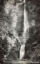 MULTNOMAH WATER FALLS REAL PHOTO POSTCARD COLUMBIA RIVER HWY OREGON 1930s RPPC picture