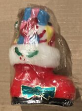 Vtg Robert Alan Candle Co Santa Claus Boot Christmas Candle w/ Presents 5.5” NOS picture